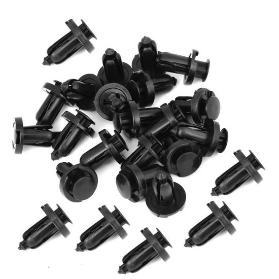 Sourcingmap - 50 Clips Garniture Voiture Noir | Rivets Plastique | Pour Tapis, Panneaux, Revêtements