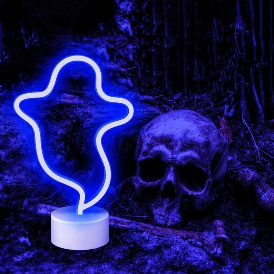 Lampe De Nuit Fantôme Doigt D'honneur - Design Humoristique, Résine, 20 Cm, Bouton Tactile, Décoration Halloween Ou Déco Décalée