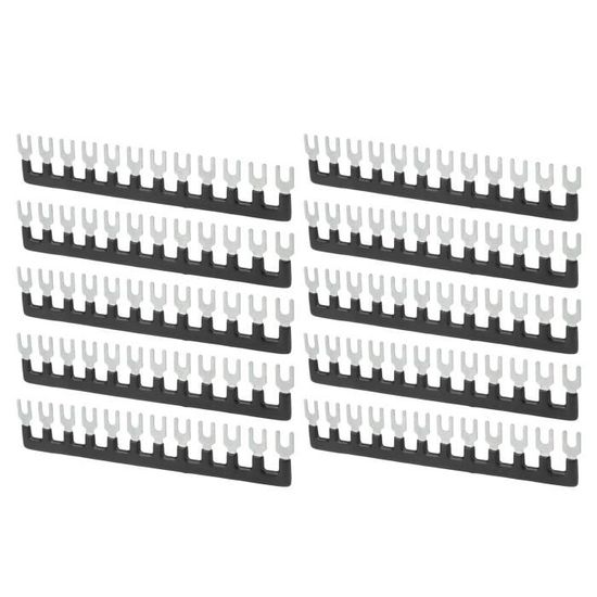 10 Borniers à Fourche Ignifuges PVC - 400V 15A, Connexion Fiable | Pour Tableaux électriques, Installations Industrielles
