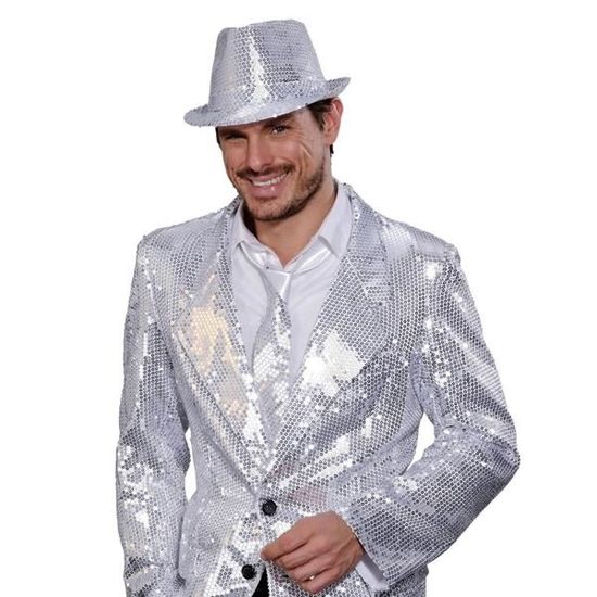 Cravate Fine à Sequins 5,1 Cm - Satin Pailleté - Déguisement Unisexe - Pour Fête, Magic Show, Soirée Thème