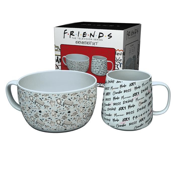 FRIENDS - Set Petit Déjeuner Mug + Bol - Gribouillage