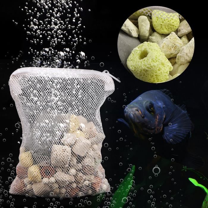 500g Filtre d'aquarium bocal de poisson Purifier les filtres Désodorisant en pierre Qualité de l'eau stable(12 en 1)-SHC
