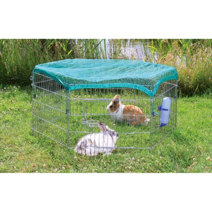 Parcs pour animaux de compagnie TRIXIE Enclos exterieur avec filet protecteur pour animaux 63 x 60 cm argente