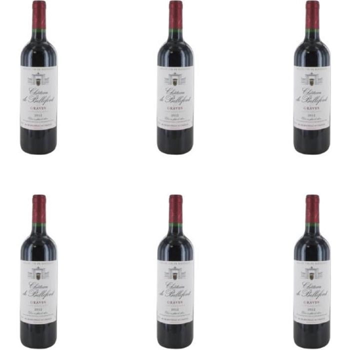 [Lot de 6] Vin Graves Château de Bellefont - 75 cL la bouteille
