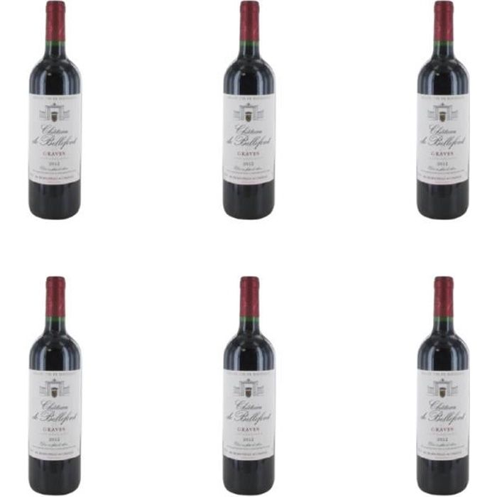 [Lot de 6] Vin Graves Château de Bellefont - 75 cL la bouteille