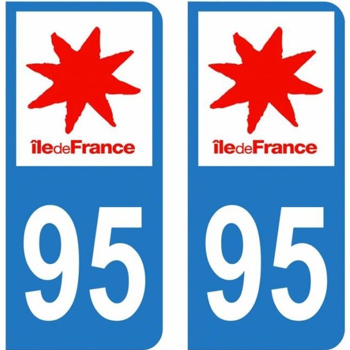 Autocollant immatriculation Département 93 Seine Saint Denis