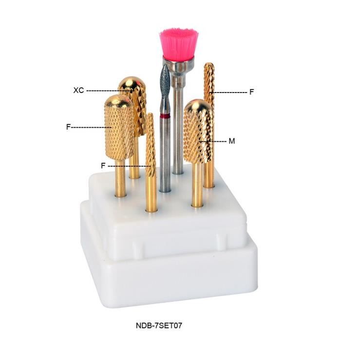 Kit de manucure électrique, lime à ongles en céramique, fraise à ongles, 7 pièces R001