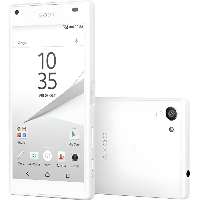 Sony Xperia Z5 Compact Smartphone 4G 11.7 cm (4.6 pouces) 2 GHz Octa Core 32 Go 23 MPix Android™ 5.1 Lollipop blanc