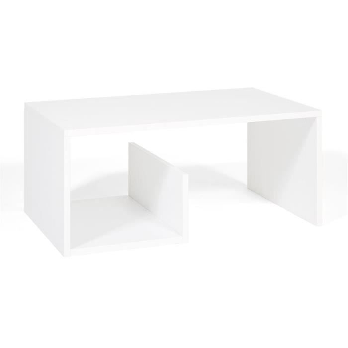 Mobili Fiver, Table basse, Snake, Frêne blanc, Mélaminé, Made in Italy