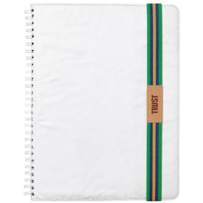 TRUST Writable Housse Folio Univ pour Tablette 10'' - Blanc