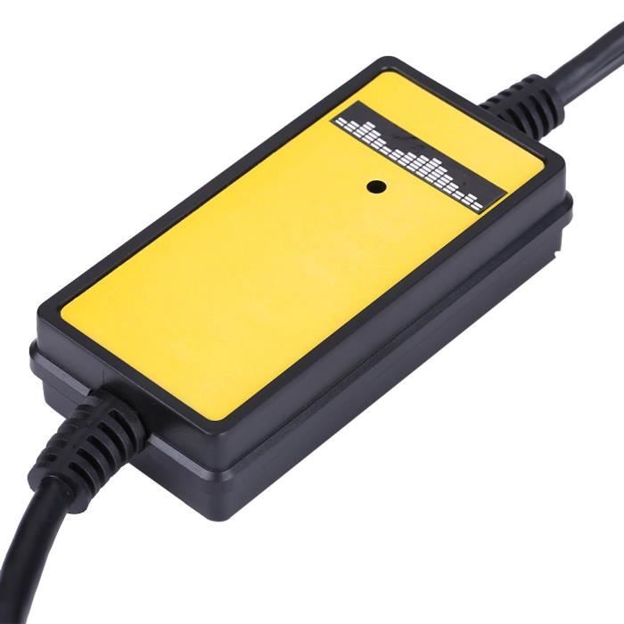 Qiilu Câble Aux Adaptateur USB Voiture Auto Lecteur Mp3 Audio Auxiliaire Interface Autoradio pour Honda Accord Civic Odyss