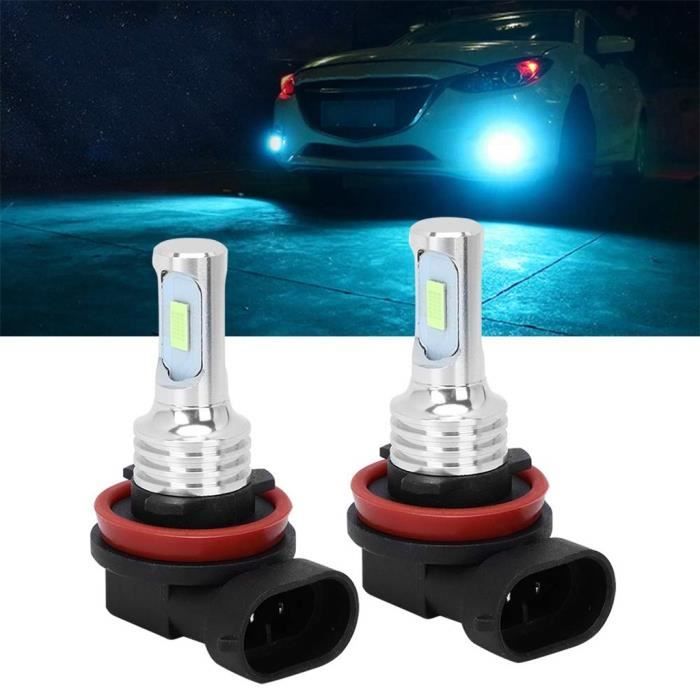 H-8 H11 80W ampoules LED antibrouillard pour voiture phares bleu glace 8000K 80W 1100LM 2 pièces Miaienu 88
