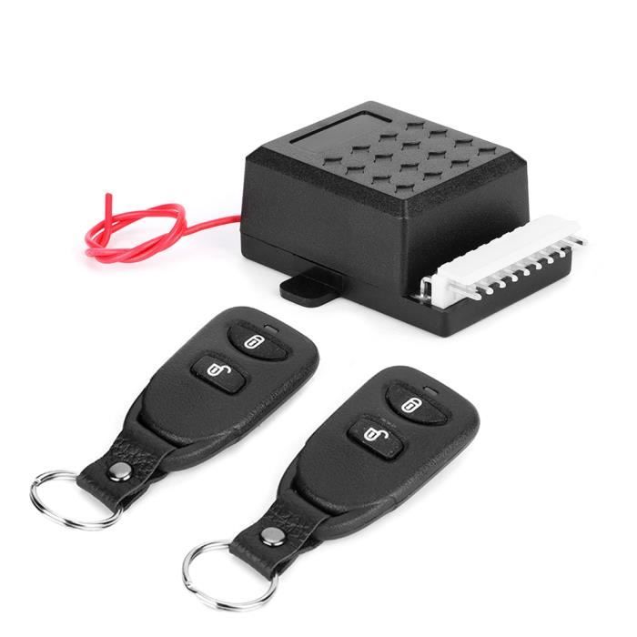 HURRISE Système d'alarme de voiture Kit de verrouillage de clé antivol de télécommande universelle pour système d'alarme