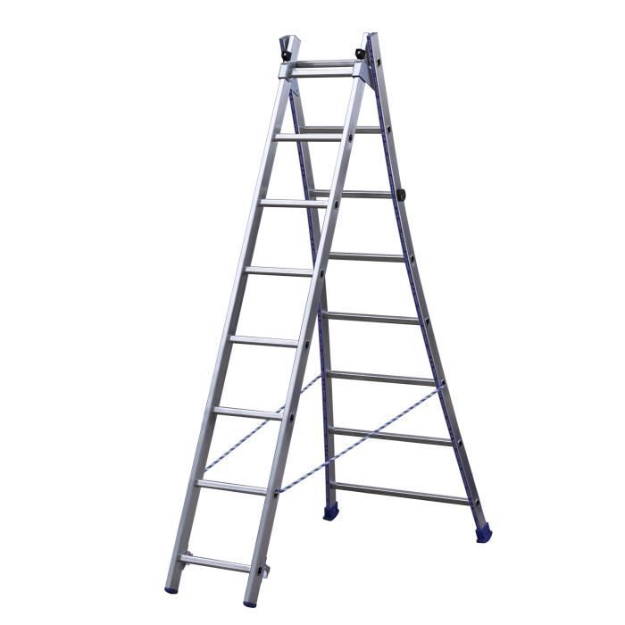 CENTAURE Échelle transformable 2 plans KET2 PRO - 2,85 m / 4,55 m - 2 x 10 barreaux