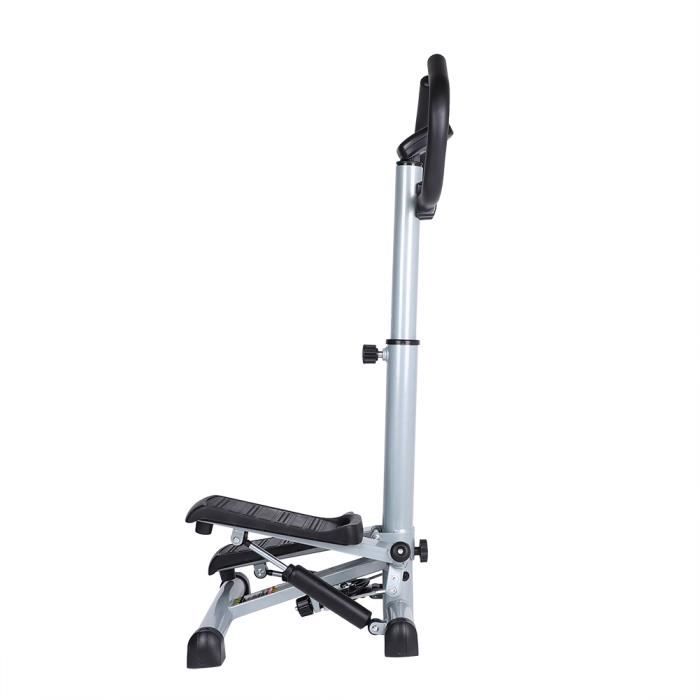 Machine de Stepper d'escalier Pliable avec Guidon pour Exercer Corps (Gris Noir) HB006 -KOR