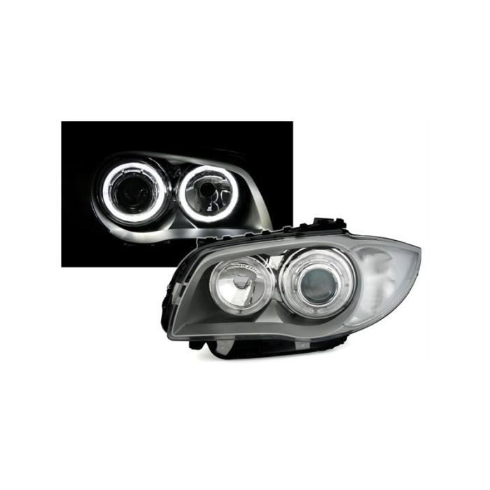 2 FEUX PHARE AVANT ANGEL EYES LED BMW SERIE 1 E87 E88 ET E81 E82