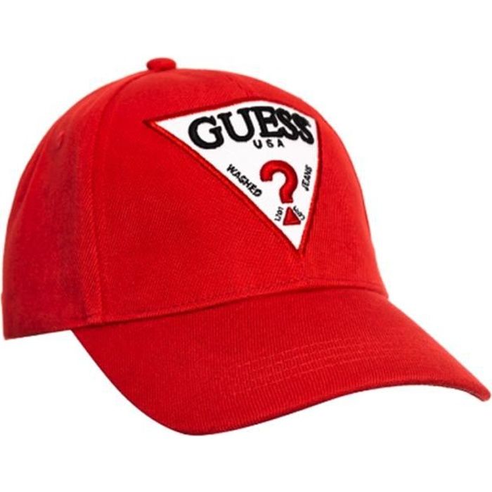 Basket - Guess - Casquette rouge logo triangle