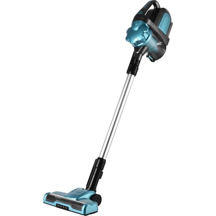 KALORIC HVC 1001 Mini-aspirateur balai / à main sans fil - Autonomie 50 min - Bleu et noir