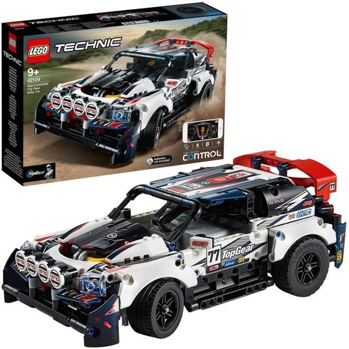 LEGO® Technic 42109 La voiture de rallye contrôlée, Kit de construction, Maquette Télécommandée, Jouet pour Enfant de 9 ans +