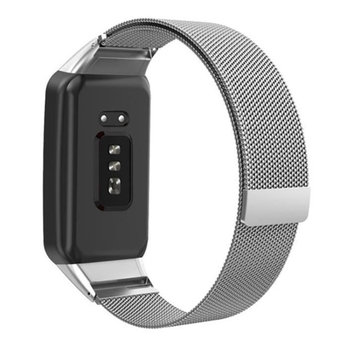 Sangle De Bracelet Magnétique Bracelet Pour Montre Connectée Pour OPPO Watch Free- Gris