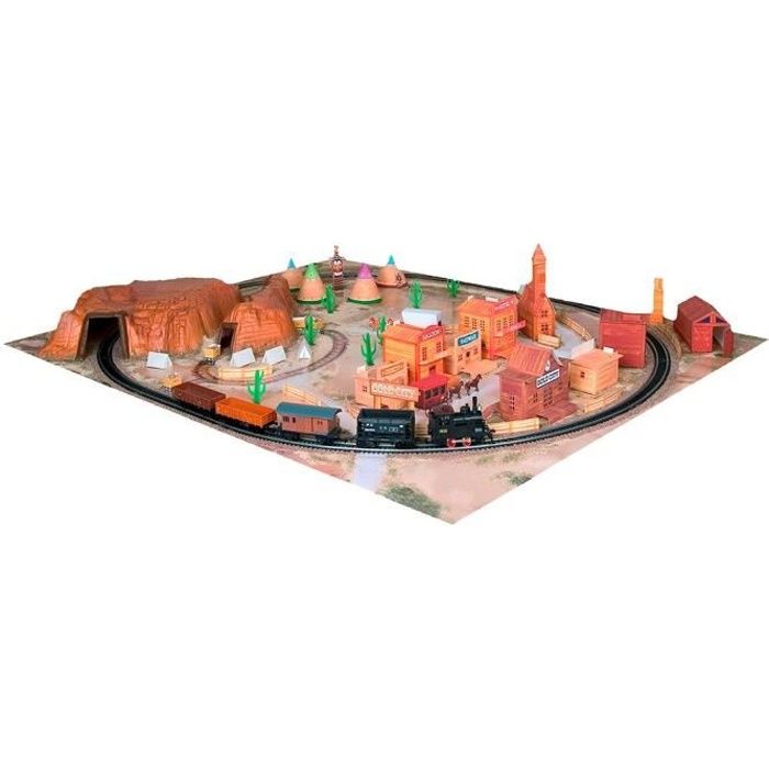MEHANO Coffret de train WESTERN - Echelle HO - Avec maquettes