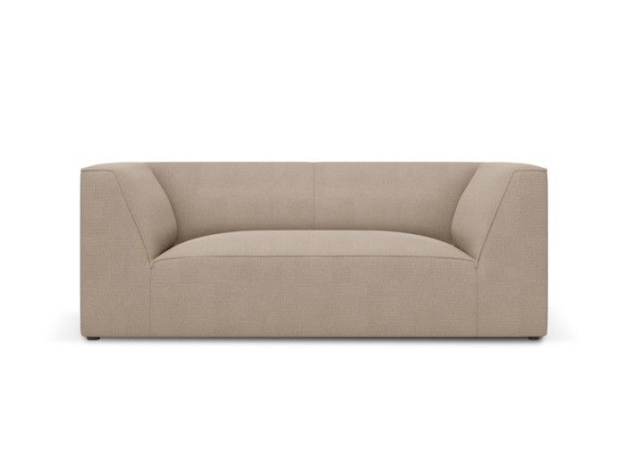 Canapé droit 2 places Beige Tissu