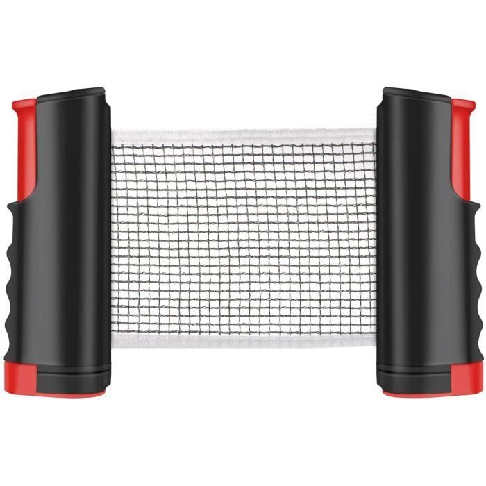 Filet de Ping Pong, Filet de Tennis de Table Rétractable pour Table d'extérieur Filet Réglable Filet de Voyage Portable, Accessoires