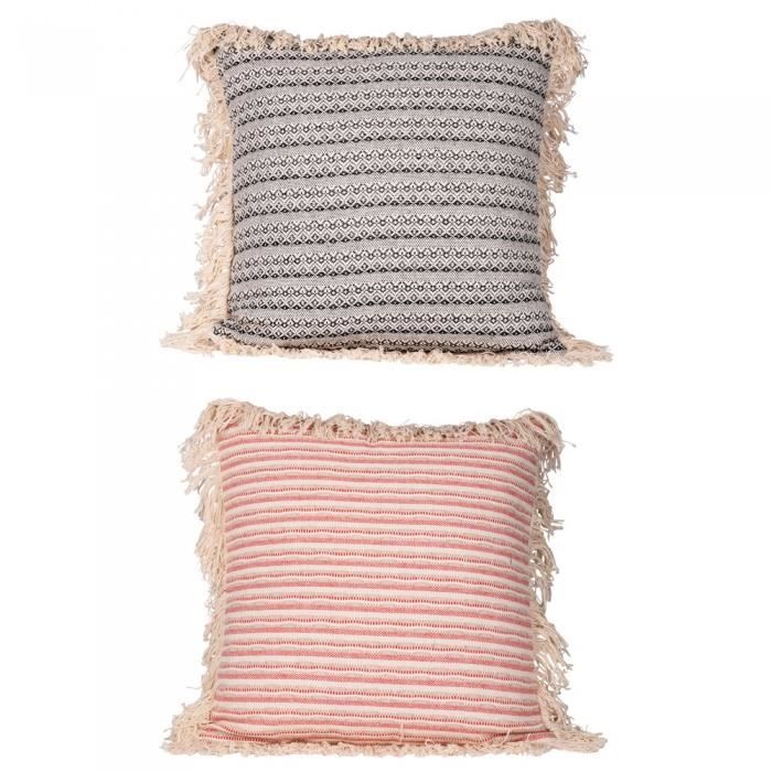 Coussin rayures 45 x 45 cm (1 modèle aléatoire) - Table Passion Multicolore