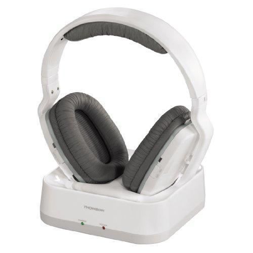 Thomson Casque sans fil TV -WHP3311W- (Over-Ear, avec station de recharge système, PLL, circum-auriculaire, portée 100 m, 863 MHz,