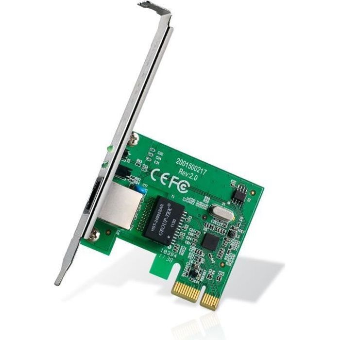 TP-LINK TG-3468, Interne, Avec fil, PCI-E, Ethernet, 2000 Mbit-s, Vert