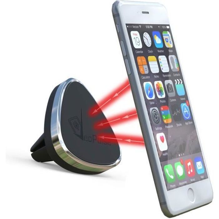 VeoPulse Support téléphone UNIVERSEL pour voiture- IPHONE SAMSUNG LG ASUS HUAWEI SONY NOKIA - Porte mobile 360°- Tous smartphones