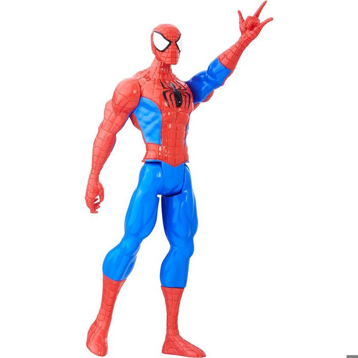 Boneco de ação Spider-Man Marvel Titan Hero 30 cm vermelho preto em