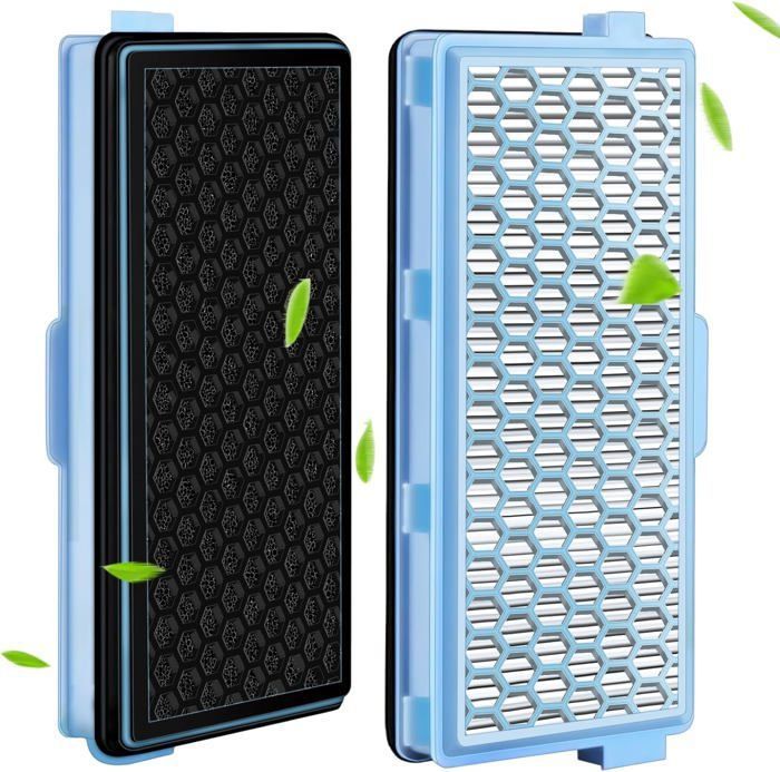 2 Jeux Filtre Aspirateur HEPA Active Airclean Plus 50 Filtres pour Miele Compact C1/C2C3S8340 Compatible S4000S5000S6000S8000