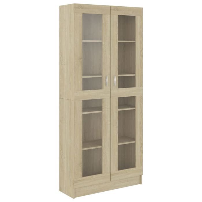 CLOUD Étagère salon Armoire vitrine Chêne sonoma 825x305x1855 cm Bois ingénierie CHYNEW5756373