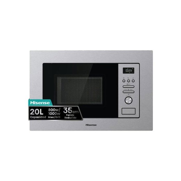 Hisense Microondas BIM320G41X 20 Litros Grill Integrable 15 Programas Auto Limpieza - vue 2
