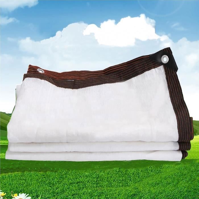 Filet Dombrage 12 Broches Protection Rayons 90-95% UV Voile OmbrageSerres Filet Coupe-Vent avec Oeillets 2x3m