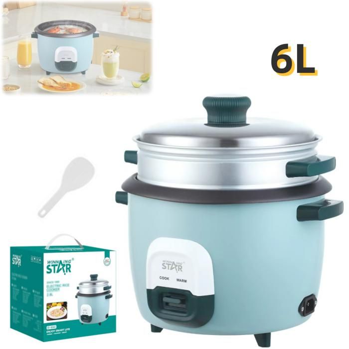 Cuiseur à riz cuiseur à riz grande capacité 6L appareil de cuisine domestique 220V 1000W anti-brûlure à sec acier inoxydable