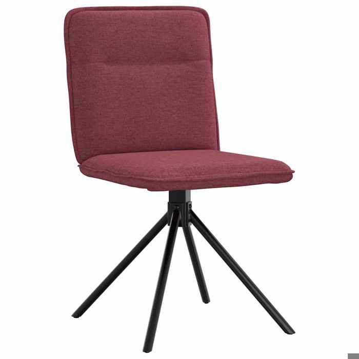 Chaises de salle à manger scandinaves - vidaxl - Lot de 2 - Rouge bordeaux - 46.5x53x84 cm - Tissu polyester - Moelleux