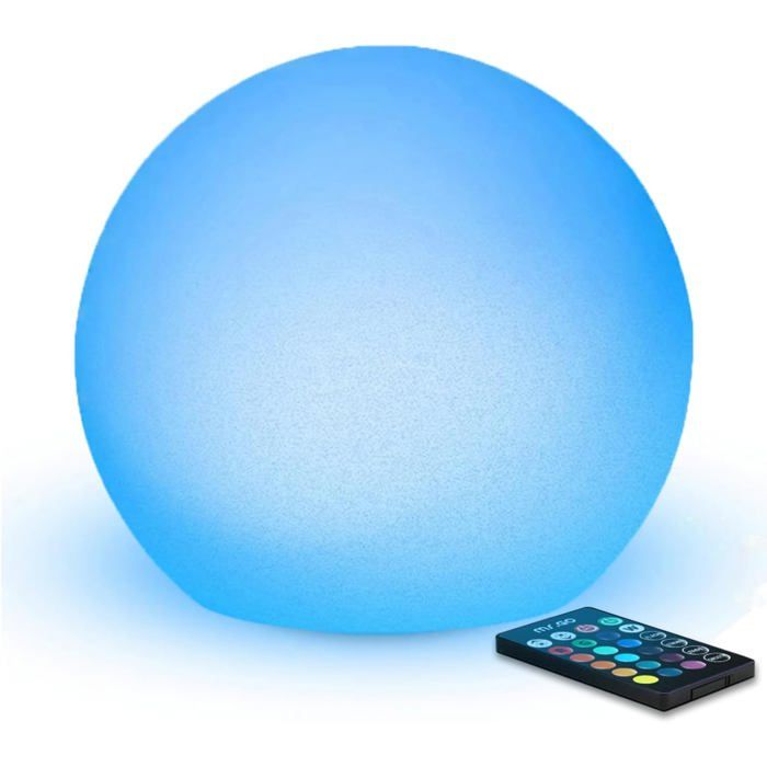 MR.GO Lampe sphère LED 8 rechargeable télécommande 16 couleurs dimmables IP65
