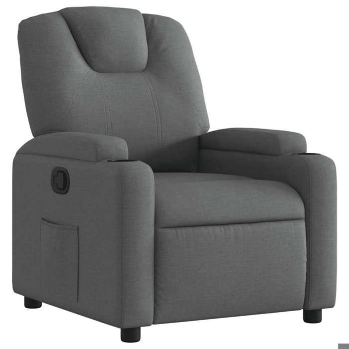 NEUF 2026 CHIC Fauteuil inclinable réglable SWEETY inclinaison manuelle en tissu gris foncé 74x88x97 cm FF4010