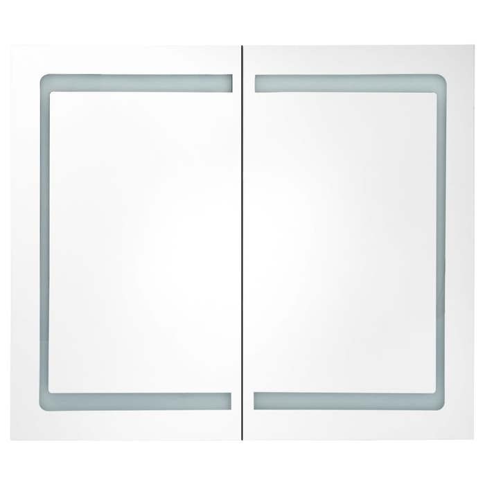 Cabinet/Armoire Miroir - NGM - Elégant Design - Meuble de salle de bain à miroir LED 80x122x68 cm 84090942360