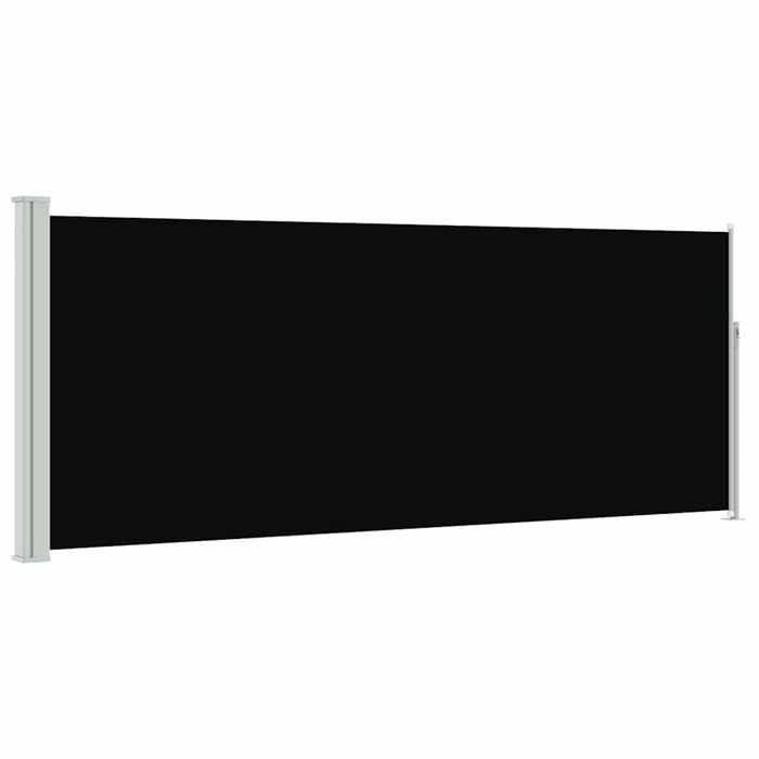 Moderne Auvent latéral rétractable 120 x 300 cm Noir Voile dombrage @EU18476