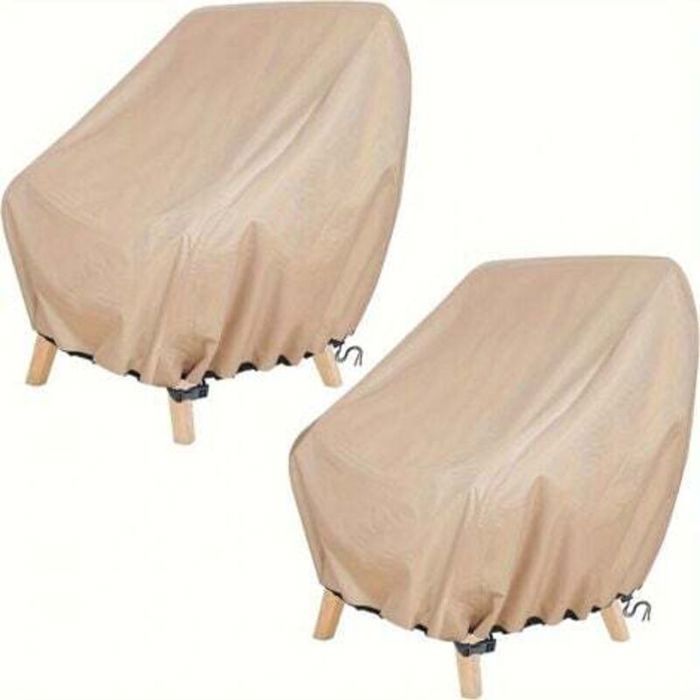 Lot de deux housses pour chaises de jardin housse pour fauteuil 71 x 76 x 81 cm housses de protection pour chaises dextérieur