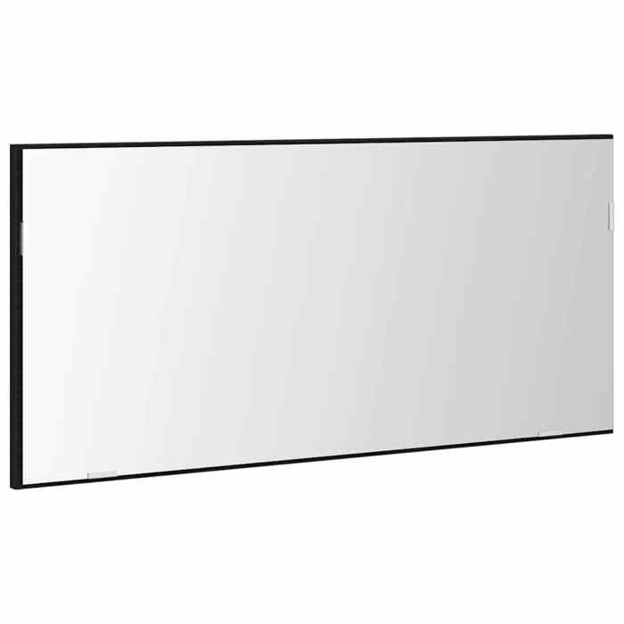 {Soldes d’été} - Noir - 1 x Miroir mural - Miroir Chêne noir 80 x 37 cm Verre et - bois ingénierie - Cabinet de salle de bain EU2633