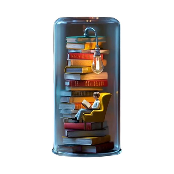 1 Mini lampe de chevet forme livre lampe lecture LED décoration intérieure cadeau écrivain .