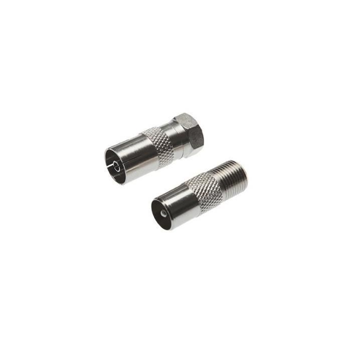 Câble TV Coaxial APM 5m - Mâle/Mâle, 9.52mm, Blanc, Pour Téléviseur Ou Décodeur