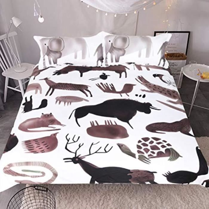 Matelas Bebe C8fla Motif Animal Literie Housse De Couette Reine Taille Animal Decor Housse De Couette Cerf Elephant Decor Ensemble D Cdiscount Pret A Porter