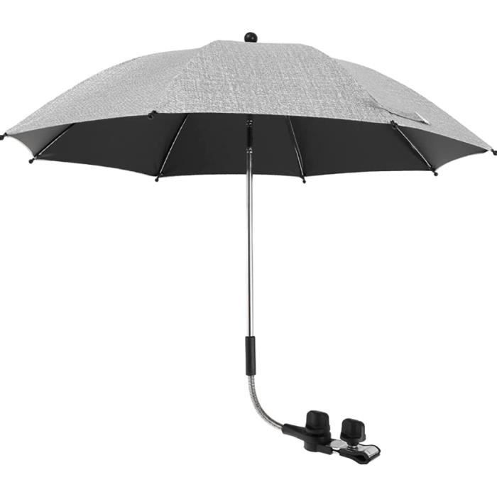 Parasol de poussette universel 50 UV avec pince reglable et bras flexible pour landau poussette velo fauteuil roulant chaise plage Cdiscount Puericulture Eveil bebe