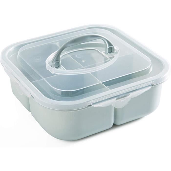 BOKIOESDE Boîte à Oeufs Portable En Plastique - Conteneur 12 Pièces Multifonction Bleu