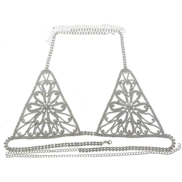 Cha ne De Corps De Strass De Paillettes Pour Femmes Cha ne De